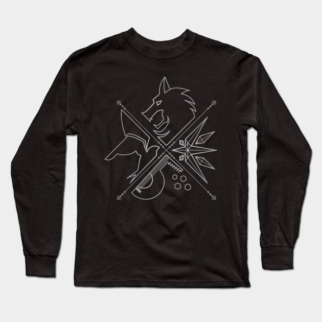 minimalist witcher Long Sleeve T-Shirt by ursulalopez